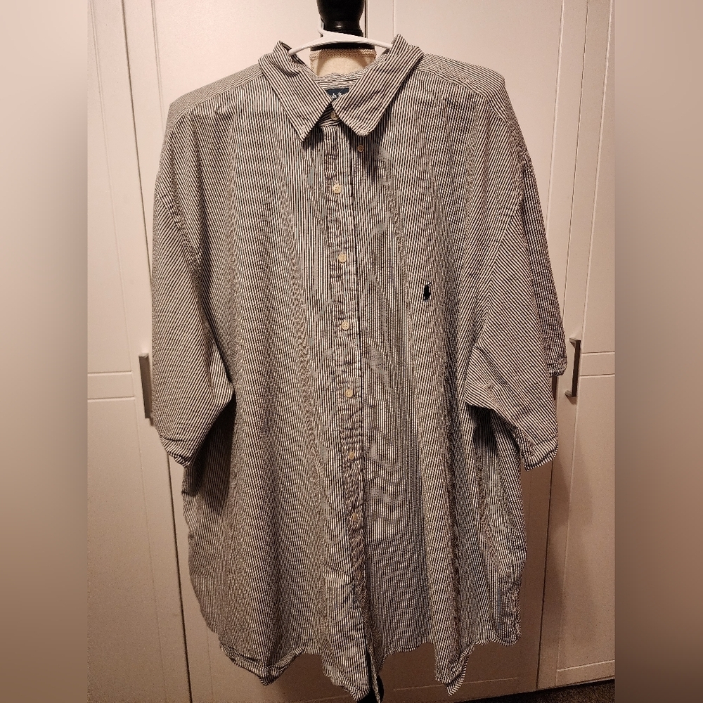 Preowned Ralph Lauren striped size 4xb Big SS shirt